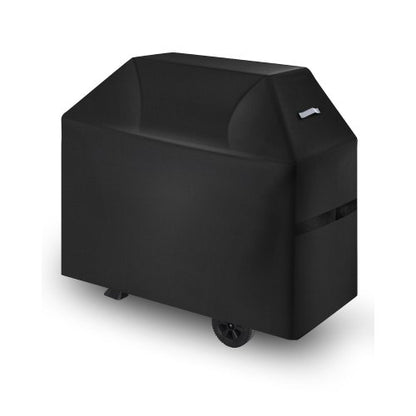 Grill Cover, 58 inch BBQ Covers for Outdoor Grills, Waterproof, Fade Resistant, Weather Resistant Heavy Duty 600D Polyester, Easy On/Off, with Hook-and-Loop Straps, Black