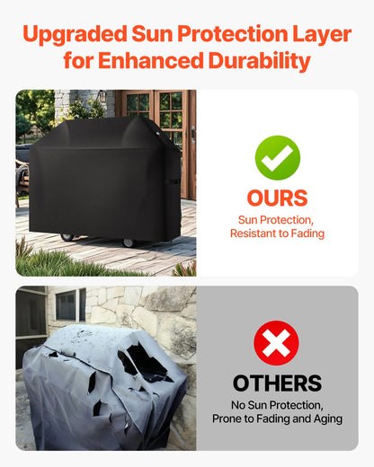 58 Inch Grill Cover Heavy Duty BBQ Gas Grill Cover Outdoor Waterproof