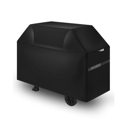 Grill Cover, 65 inch BBQ Covers for Outdoor Grills, Waterproof, Fade Resistant, Weather Resistant Heavy Duty 600D Polyester, Easy On/Off, with Hook-and-Loop Straps, Black