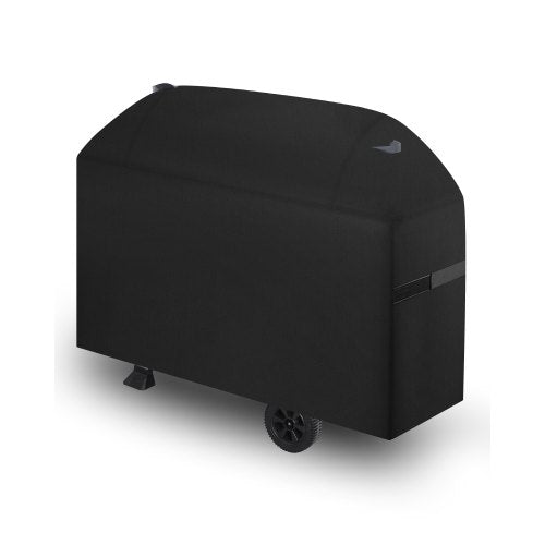 Grill Cover, 63 inch BBQ Covers for Outdoor Grills, Waterproof, Fade Resistant, Weather Resistant Heavy Duty 600D Polyester, Easy On/Off, with Hook-and-Loop Straps, Black