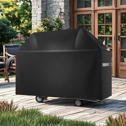 Grill Cover, 48 inch BBQ Covers for Outdoor Grills, Waterproof, Fade Resistant, Weather Resistant Heavy Duty 600D Polyester, Easy On/Off, with Hook-and-Loop Straps, Black
