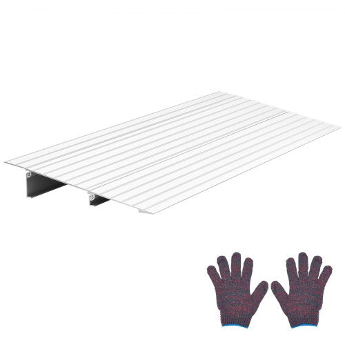 Door Threshold Ramp, 2 inch Rise, Aluminum Alloy Threshold Ramp Rated 800 lbs Load Capacity, Handicap Ramps for Home Steps for Wheelchair, Scooters, Power Chairs, Walkers, Bicycle, Tricycle