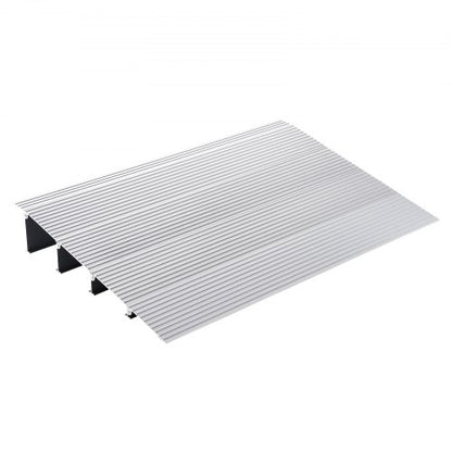 Door Threshold Ramp, 4" Rise, 800 lbs Load Capacity, Door Ramp for Wheelchairs, Aluminum Threshold Ramp for Doorways, Adjustable Modular Threshold Ramp for Wheelchairs, Scooters, Power Chairs