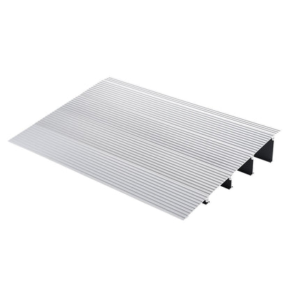 Türschwellenrampe, 10,2 cm Höhe, 361 kg Tragkraft, Rollstuhl-Türrampe, Aluminium-Schwellenrampe für Türöffnungen, verstellbare modulare Schwellenrampe für Rollstühle, Scooter, Elektrorollstühle