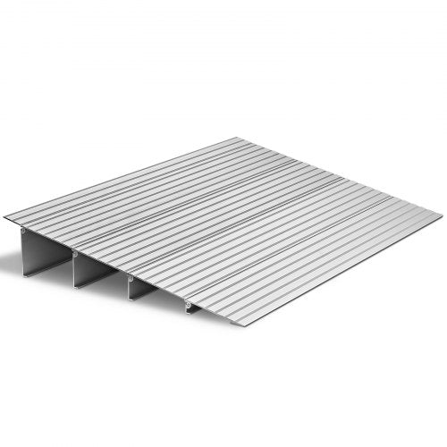 Door Threshold Ramp, 4 inch Rise, Aluminum Alloy Threshold Ramp Rated 800 lbs Load Capacity, Handicap Ramps for Home Steps for Wheelchair, Scooters, Power Chairs, Walkers, Bicycle, Tricycle