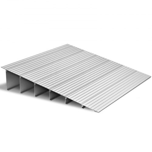 Door Threshold Ramp, 6 inch Rise, Aluminum Alloy Threshold Ramp Rated 800 lbs Load Capacity, Handicap Ramps for Home Steps for Wheelchair, Scooters, Power Chairs, Walkers, Bicycle, Tricycle
