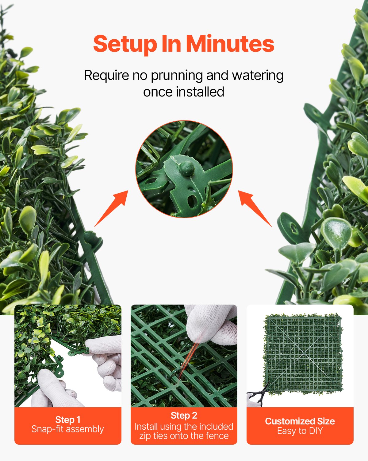 Artificial Grass Wall Panels, 40 x 120 inch, Milan Grass Greenery Boxwood Panel for Indoor Outdoor Green Decor & Ivy Fence Covering, Privacy Backdrop Wall Hedge Screen for Garden