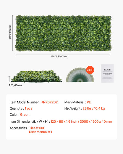 Artificial Grass Wall Panels 60 x 120 Inch Milan Grass Greenery for Interior Decoration
