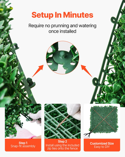 Kunstrasen-Wandpaneele, 8 Stück, 50,8 x 50,8 cm, 3D-Grün für die Innendekoration