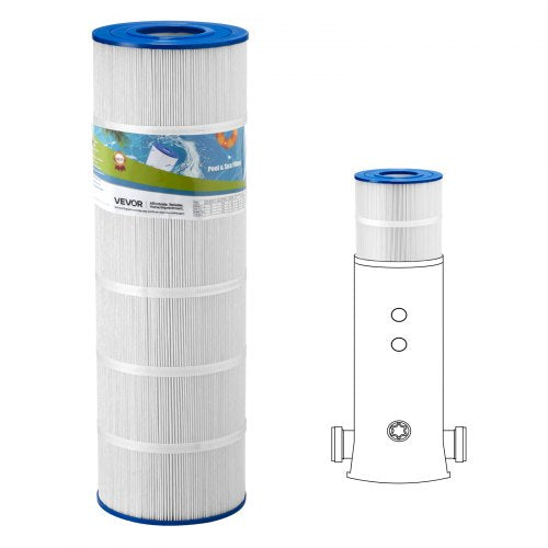 Pool Filter Cartridge, 175 Sq. Ft Spa Hot Tub Filter Cartridge Replacement, Compatible with Pleatco PA175, Hayward C1750, Secure for Kids & Pet, Trilobal Pleated, Easy to Clean