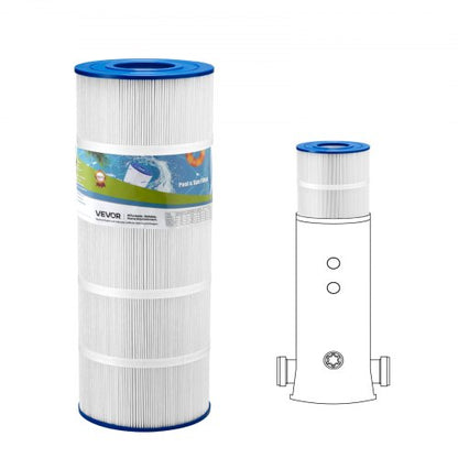 Pool Filter Cartridge, 120 Sq. Ft Spa Hot Tub Filter Cartridge Replacement, Compatible with Hayward CX1200RE, Pleatco PA120, Unicel C-8412, Secure for Kids & Pet, Trilobal Pleated, Easy to Clean