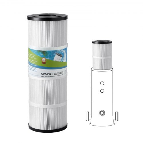Pool Filter Cartridge, 50 Sq. Ft Spa Hot Tub Filter Cartridge Replacement, Compatible with Hayward C500, CX500-RE, Pleatco, Secure for Kids & Pet, Trilobal Pleated, Easy to Clean