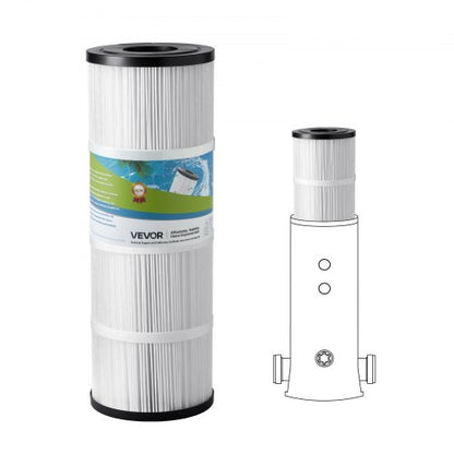 Pool Filter Cartridge, 50 Sq. Ft Spa Hot Tub Filter Cartridge Replacement, Compatible with Hayward C500, CX500-RE, Pleatco, Secure for Kids & Pet, Trilobal Pleated, Easy to Clean