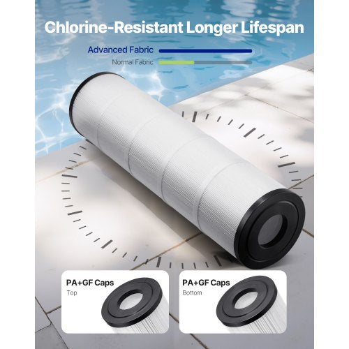 4 x 105 kvm bubbelpoolfilterpatron kompatibel med Pentair CCP420