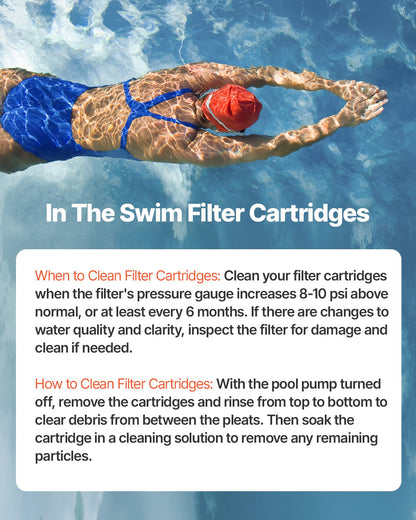 Pool Filter Cartridge, 4x 130 Sq. Ft, Spa Hot Tub Filter Cartridge Replacement, Compatible with Pentair CCP520, R173578, PCC130, Secure for Kids & Pet, Trilobal Pleated, Easy to Clean