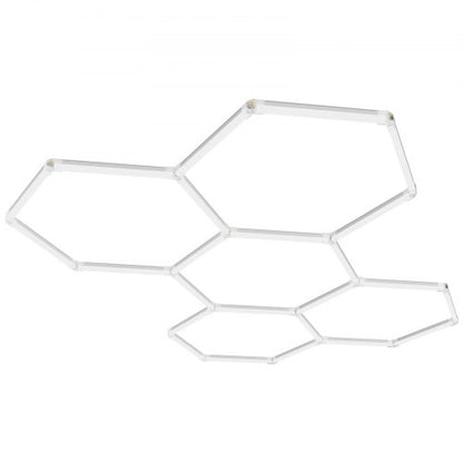 Hexagon Garage Lights, 26400LM, 6500K 5 Grid Systems Honeycomb Hexagonal Garage LED Lights, DIY Cool White Car Detailing Garage Ceiling Lighting Bright Shop Light for Gym Basement Workshop