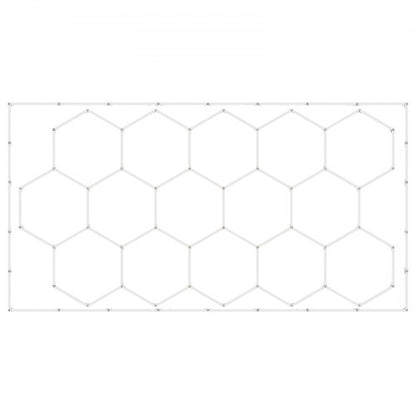 Hexagon Garage Lights, 66300LM, 6500K 15 Grid Systems Honeycomb Hexagonal Garage LED Lights, DIY Cool White Car Detailing Garage Ceiling Lighting Bright Shop Light for Gym Basement Workshop