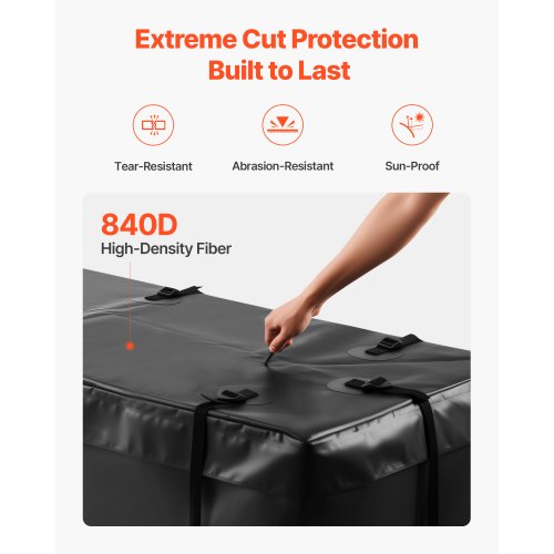 bärväska för dragkrok 59,84 x 23,9 x 24,02 tum (20 kubikfot) med 8 remmar