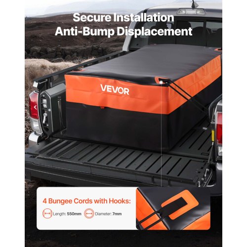 Lastväska för lastbilsflak 51,18 x 40,16 x 21,85 tum (26 kubikfot) med lastnät