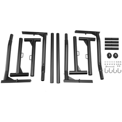LKW-Gepäckträger, 46-71 Zoll ausziehbarer LKW-Leiterträger, 800 lbs Tragkraft Leiterträger für LKW mit nicht bohrenden J-Bolzen, Hochleistungs-LKW-Ladeflächenträger für Kajak, Surfbrett, Bauholz, Leiter