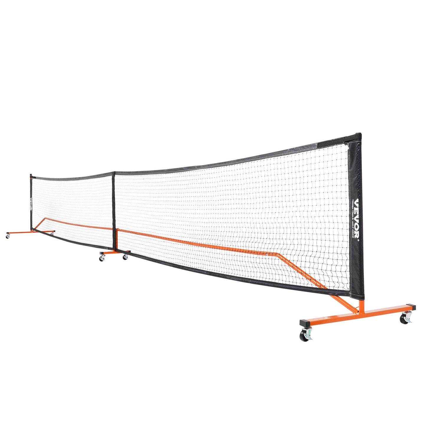 Pickleball-Netz-Set, 22 Fuß (6,7 m) großes, tragbares Pickleball-System in Standardgröße mit Tragetasche, Bällen und Rädern, wetterbeständigem, stabilem Metallrahmen und starkem PE-Netz, für die Auffahrt im Hinterhof