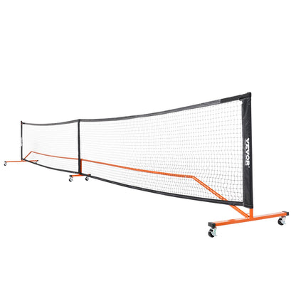 Pickleball-Netz-Set, 22 Fuß (6,7 m) großes, tragbares Pickleball-System in Standardgröße mit Tragetasche, Bällen und Rädern, wetterbeständigem, stabilem Metallrahmen und starkem PE-Netz, für die Auffahrt im Hinterhof