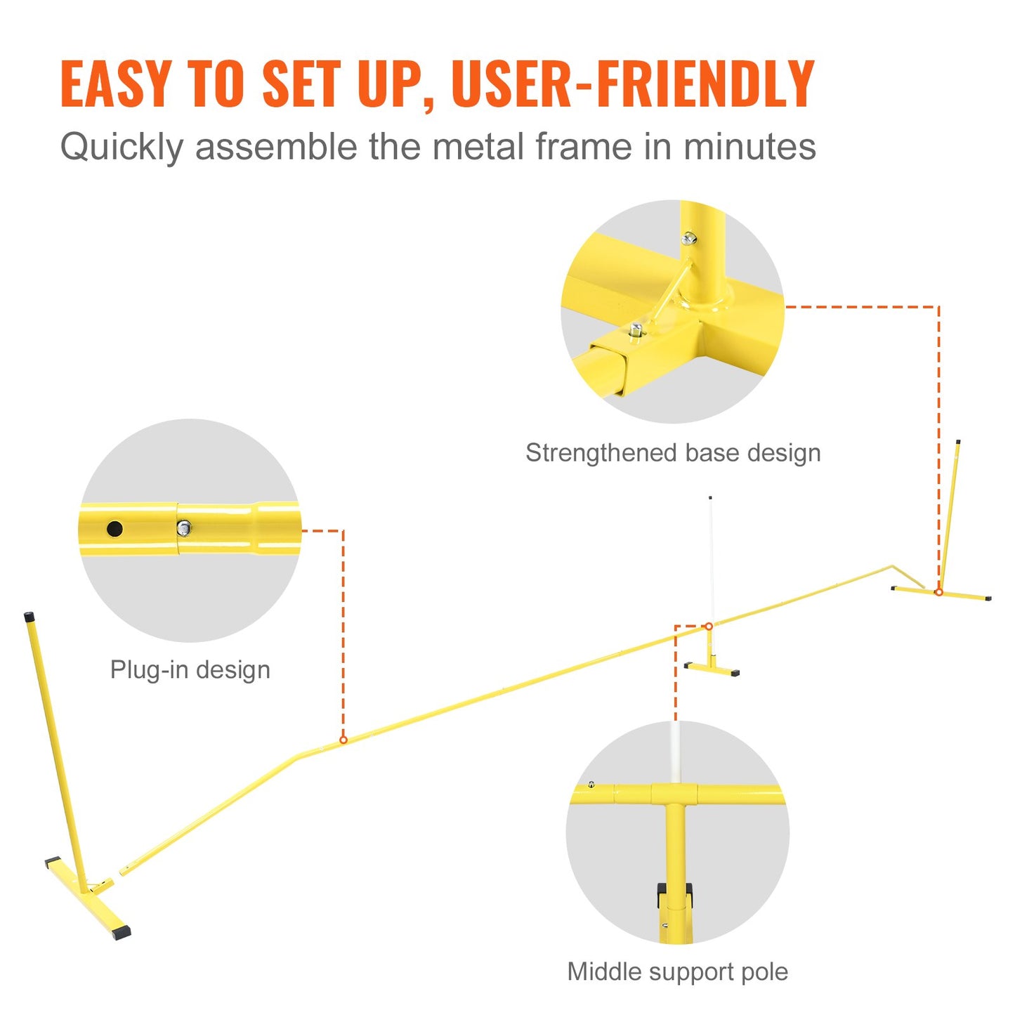 Bärbart Pickleball-nätsystem, 22FT-nät med regleringsstorlek, väderbeständig stabil metallram och starkt PE-nät, Sportnät för utomhusbruk med bärväska, Enkel installation, Lek på bakgårdens uppfart