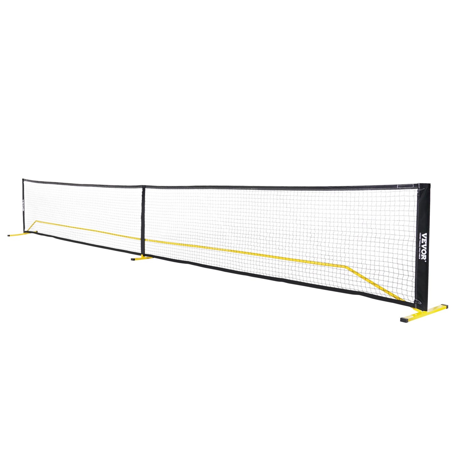 Bärbart Pickleball-nätsystem, 22FT-nät med regleringsstorlek, väderbeständig stabil metallram och starkt PE-nät, Sportnät för utomhusbruk med bärväska, Enkel installation, Lek på bakgårdens uppfart