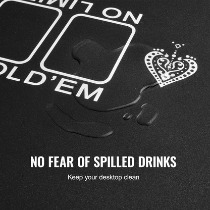 Pokerbordsskiva 70 x 35 tums pokermatta 6-8 spelare Vikbar med väska svart