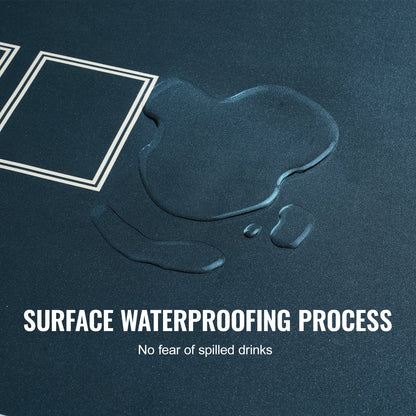 Pokerbordsskiva 70 x 35 tums pokermatta 6-8 spelare Vikbar med väska grön