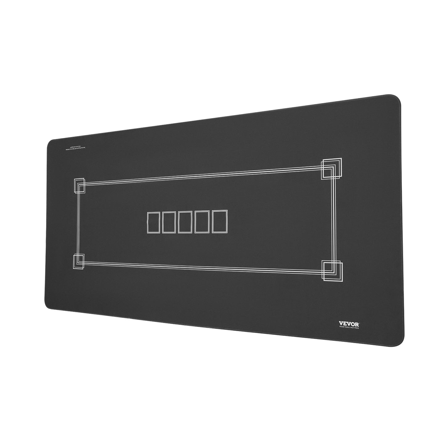 Pokertischplatte, 178,8 x 88,9 cm, Pokermatte, 6–8 Spieler, faltbar, mit Tasche, Schwarz