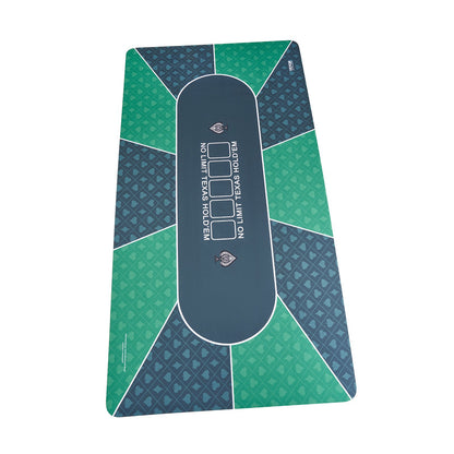 Pokerbordsskiva 70 x 35 tums pokermatta 6-8 spelare Vikbar med väska grön