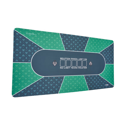 Pokerbordsskiva 70 x 35 tums pokermatta 6-8 spelare Vikbar med väska grön
