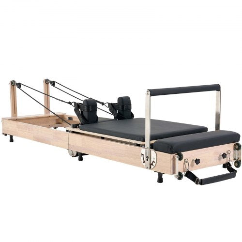 Foldable Pilates Reformer Wooden Pilates Machine Home Gym Equipment | EU