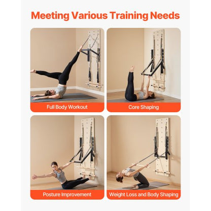 Wandmontiertes Pilates Reformer-Gerät Pilates-Sprungbrett Ahornholz | EU