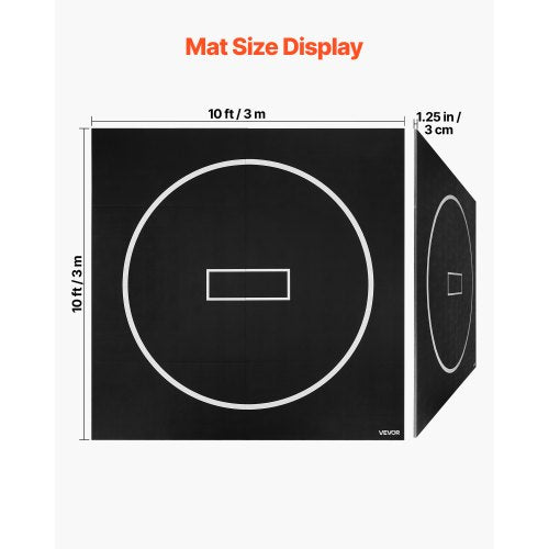 Wrestling Mat Rollable Martial Arts Mat 3x3m Gymnastics MMA Jiu Jitsu Mat | EU