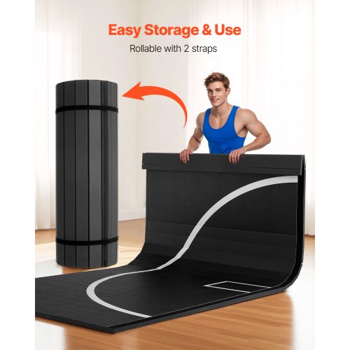 Wrestling Mat Rollable Martial Arts Mat 3x3m Gymnastics MMA Jiu Jitsu Mat | EU