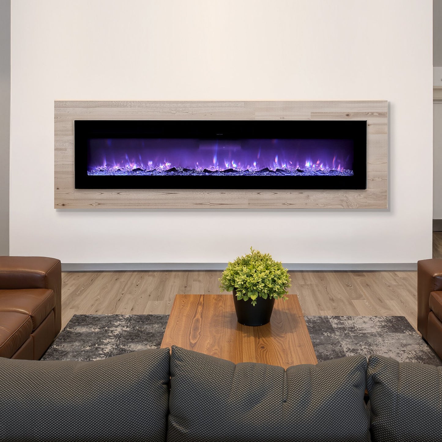 72 inch Electric Fireplace, Wall Mounted Recessed Fire Place with Remote Control, Timer, 1500W, Adjustable Flame Color Brightness, Touch Screen, Overheat Protection, for Living Room,Bedroom