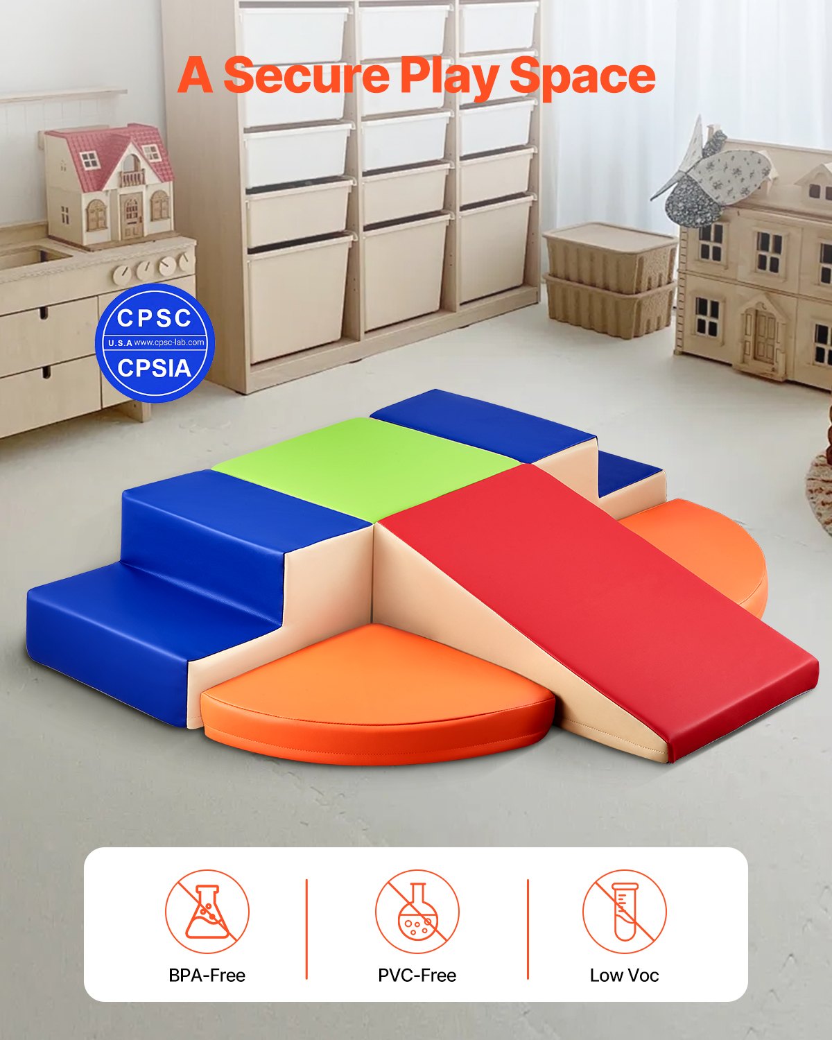 Klätterleksaker 6 delar skum klätterblock för småbarn och förskolebarn