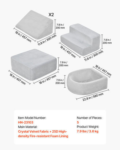 Climbing Toys 5 Pieces Foam Climbing Blocks with Ball Pit for Toddlers