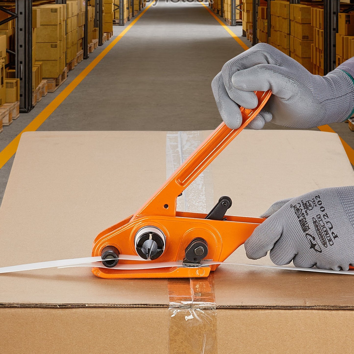 Banding Strapping Kit with Strapping Tensioner Tool, Banding Sealer Tool, 3280 ft Length PP Band, 1000 Metal Seals, Pallet Packaging Strapping Banding Kit Banding Packaging Strapping for Packing