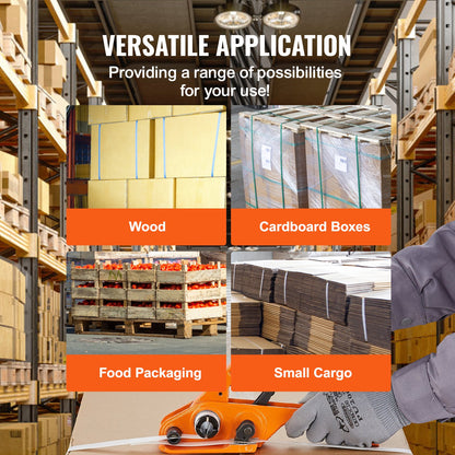 Strapping kit with strap tensioner, strap sealing tool, 328 feet length PP strap, 100 metal seals, pallet packing strapping kit, strapping tape for packing