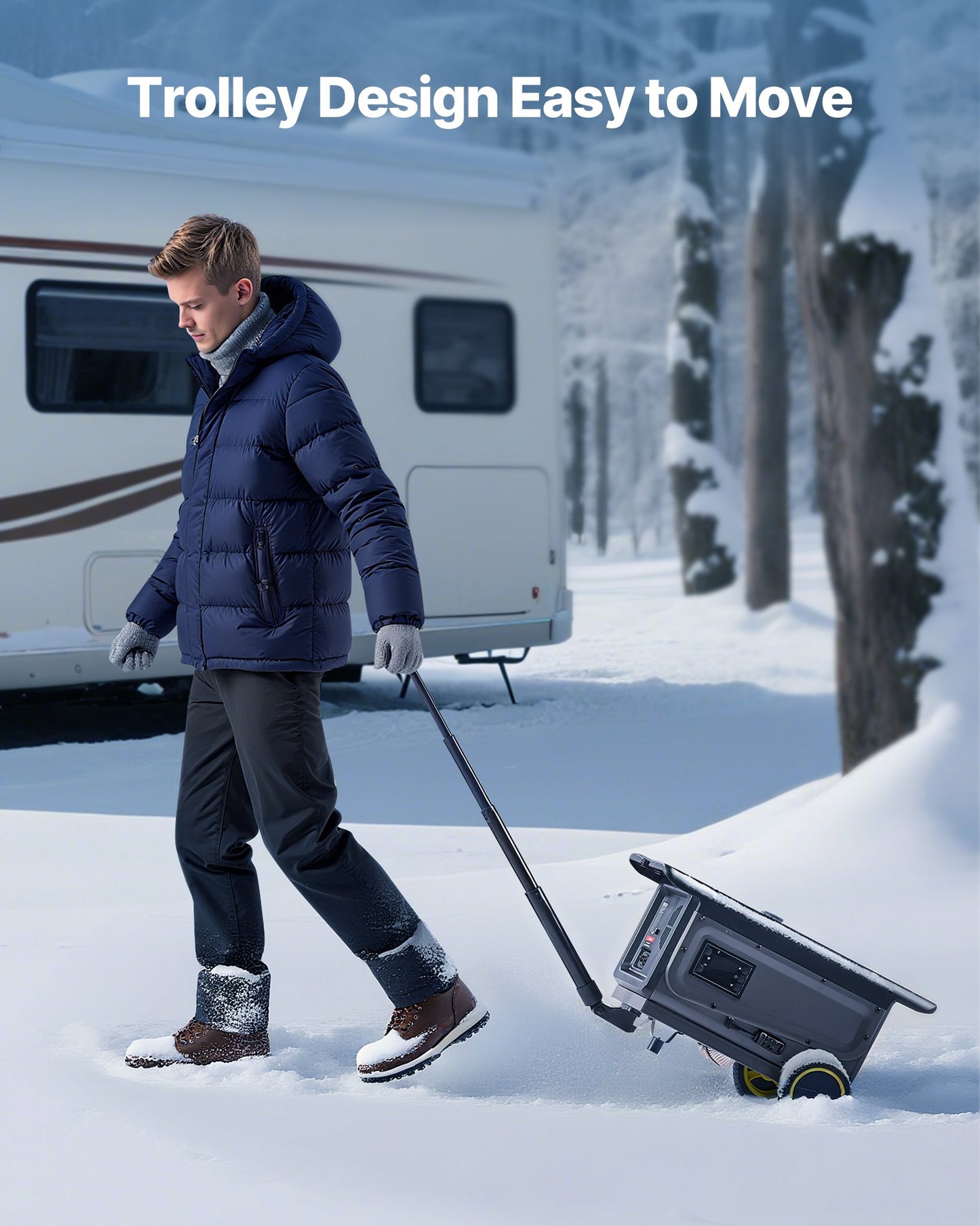 Diesel Heater, 8KW, DC 12V/24V, All in One Portable Diesel Air Heater with Bluetooth APP Control, Remote Control and LCD Screen, Trolley Design, 1.3 Gal Fuel Tank for Trucks, Vans, RVs, Campers