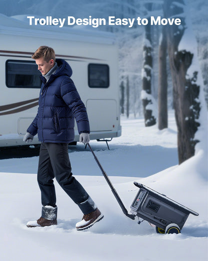 Diesel Heater, 8KW, DC 12V/24V, All in One Portable Diesel Air Heater with Bluetooth APP Control, Remote Control and LCD Screen, Trolley Design, 1.3 Gal Fuel Tank for Trucks, Vans, RVs, Campers