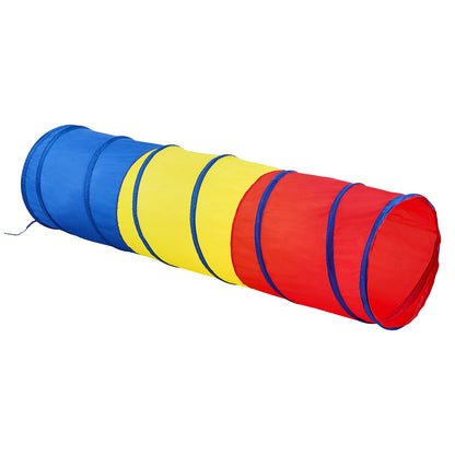 Kinder-Spieltunnelzelt für Kleinkinder, buntes Pop-Up-Kriechtunnel-Spielzeug für Babys oder Haustiere, faltbares Geschenk für Jungen und Mädchen, Indoor-Spieltunnel und Outdoor-Spiele, Rot/Gelb/Blau, mehrfarbig