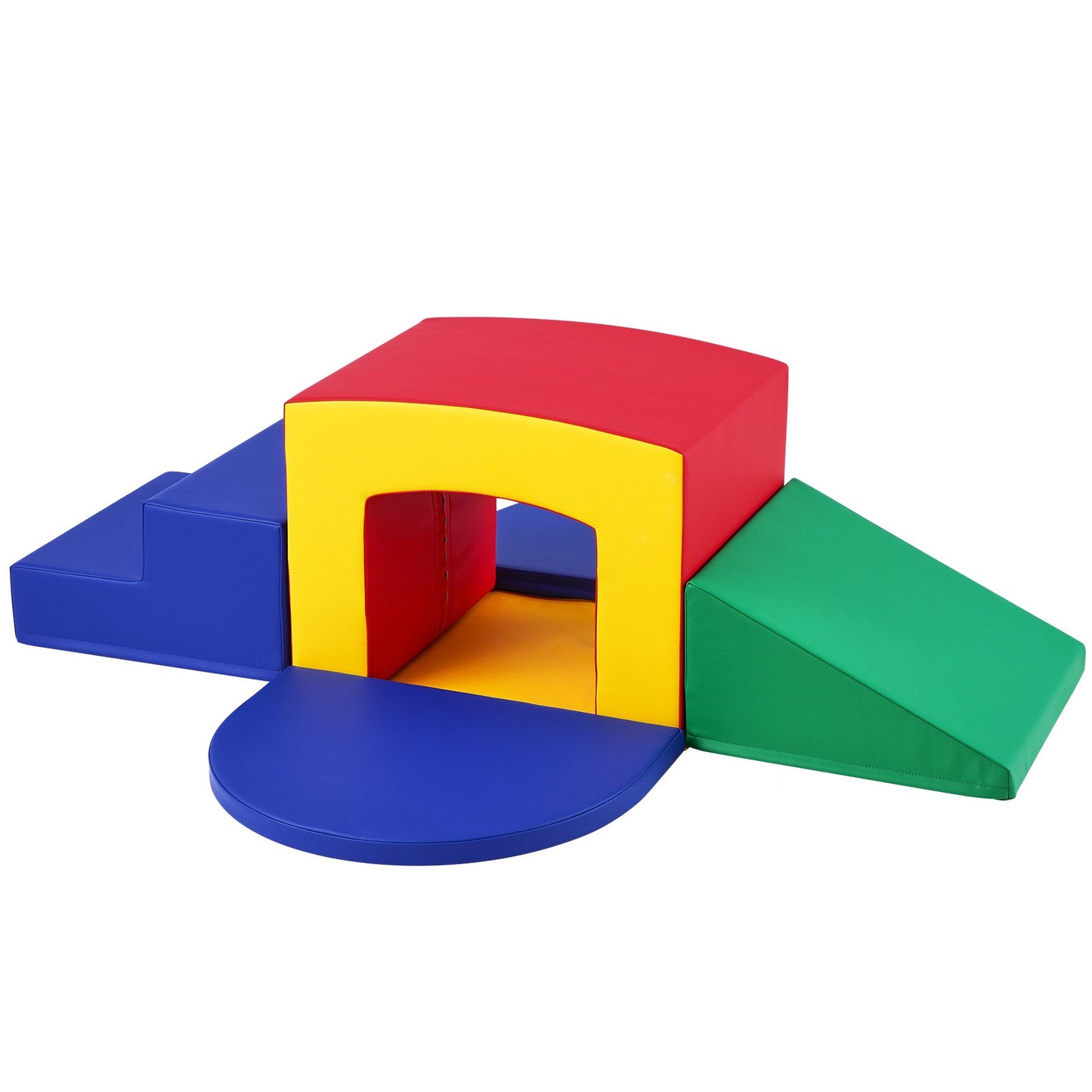 Småbarnsklätterleksaker inomhus, 5-delars klättrings-, kryp- och tunnelleksutrustning, klätterleksaker i skum, tunnellabyrint för barn med trappor och ramp, inomhus för förskolebarn Lätt att rengöra (sortering)