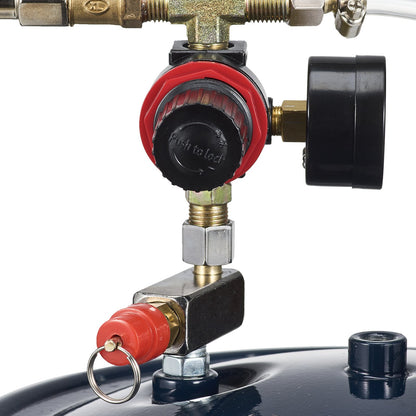 Druckbehälter für Sprühfarbe, 10 l/2,5 gal Luftdruckbehälter, 1,5 mm + 4 mm, zwei Düsen, zwei Spritzpistolen für Industrie, Heimdekoration, Architektur, Bauwesen, Autolackierung, 60 PSI max