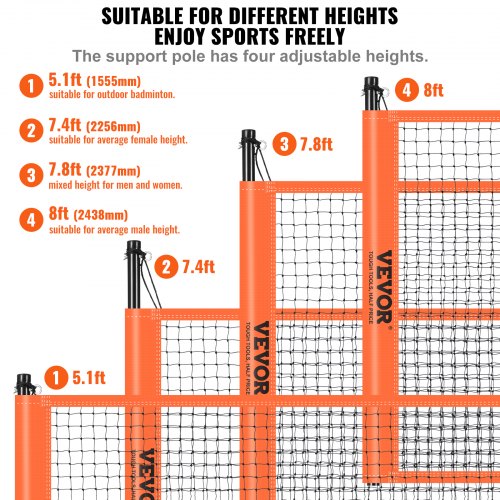 Volleyboll- och badmintonset, portabelt badmintonnät för utomhusbruk, stålstänger med justerbar höjd, professionellt kombinationsset med PVC-volleyboll, pump, bärväska, enkel installation för strandgräsmatta på bakgården |  EU