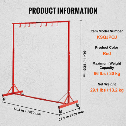 Lackierständer, verstellbar, Lackaufhänger, 8 Haken, Autokarosserie-Lackierständer