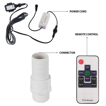 Edelstahl-Wasserfall-Poolbrunnen, 17,7 x 4,5 x 3,1 Zoll, rechteckiger Poolbrunnen mit LED-Lichtstreifen, konstruierter Edelstahl-Schwimmteich-Wasserfall, Blattkaskade